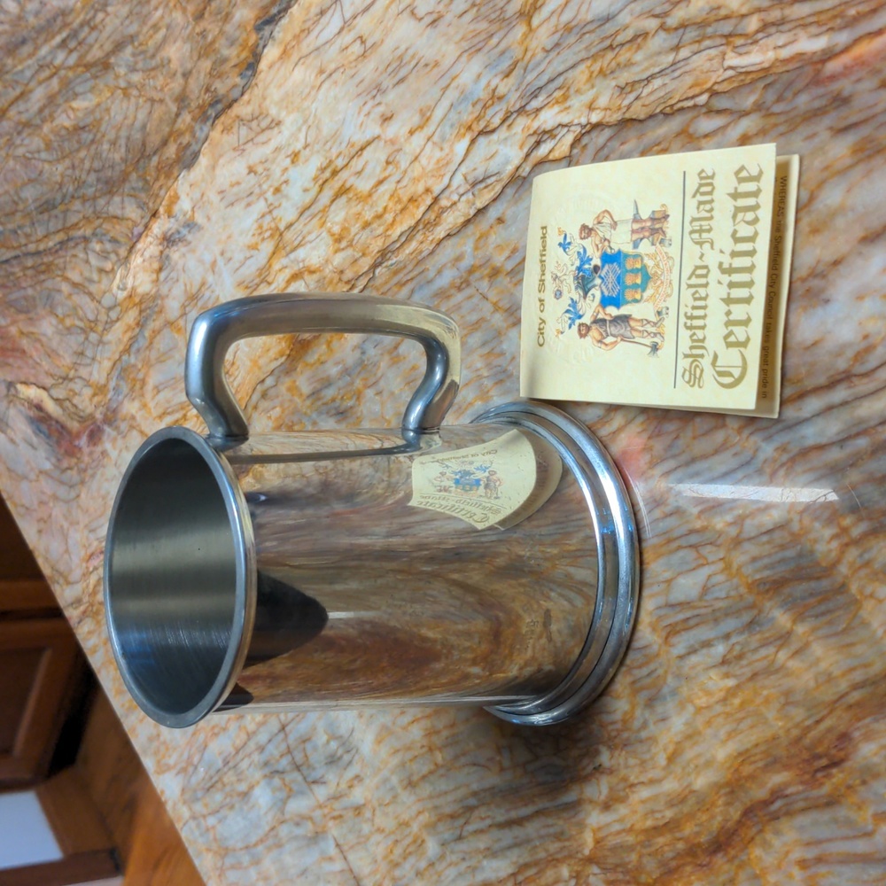 SHEFFIELD pewter cup mug